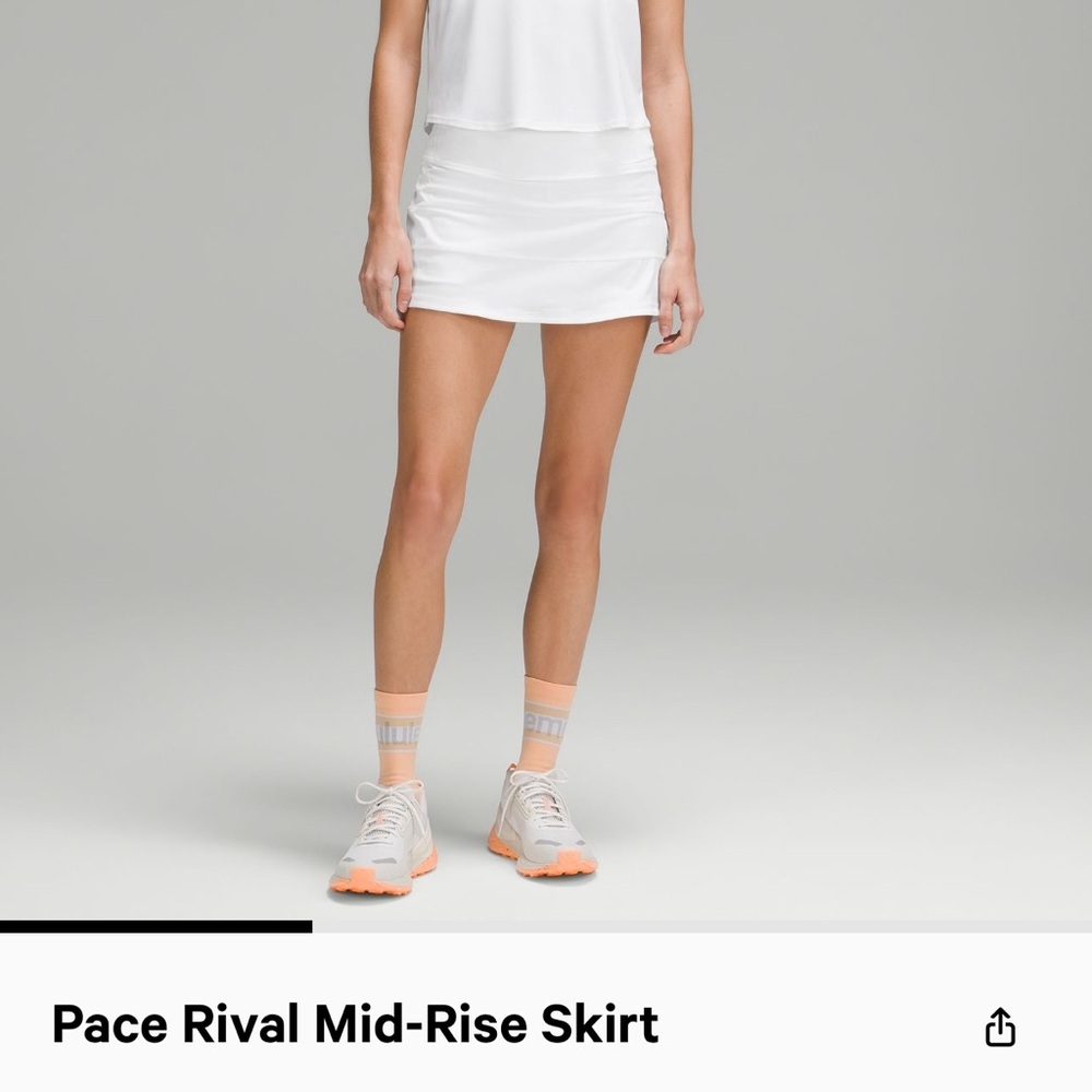 Lululemon pace rival mid rose skirt